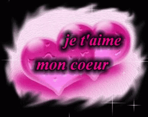 Gif animé je t'aime mon coeur